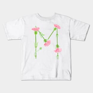 Watercolor Carnation Mu Kids T-Shirt